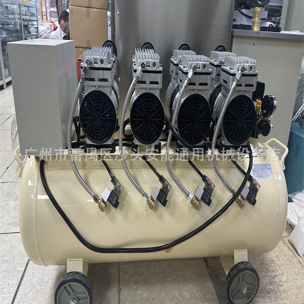 首饰行业注蜡机专用小型打气泵工业级无油静音空气压缩机220伏