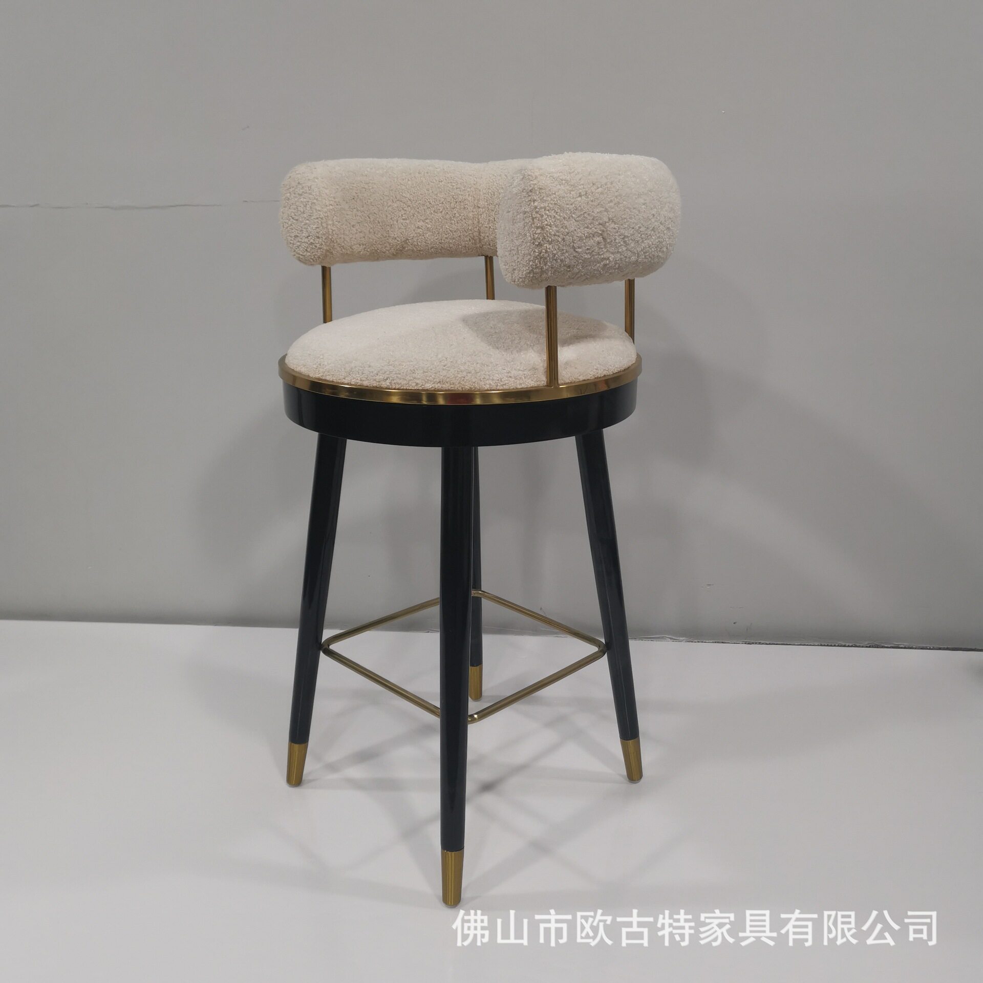 出口欧美靠背高脚椅子高凳子现代厨房餐椅轻奢吧台椅酒吧高脚凳子