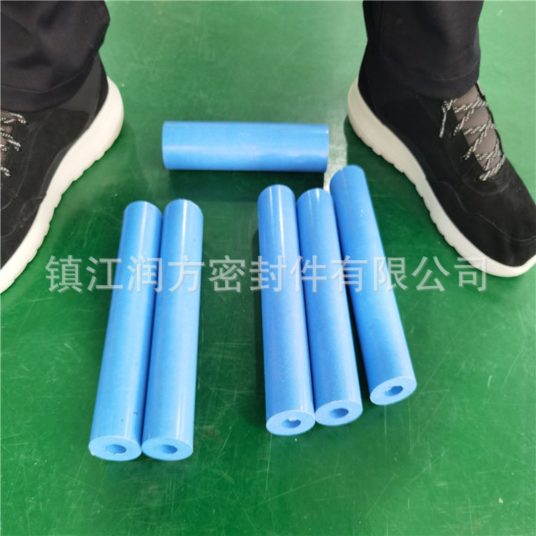 蓝色玻璃微珠填充PTFE四氟模压法管材棒材垫片密封圈等系列