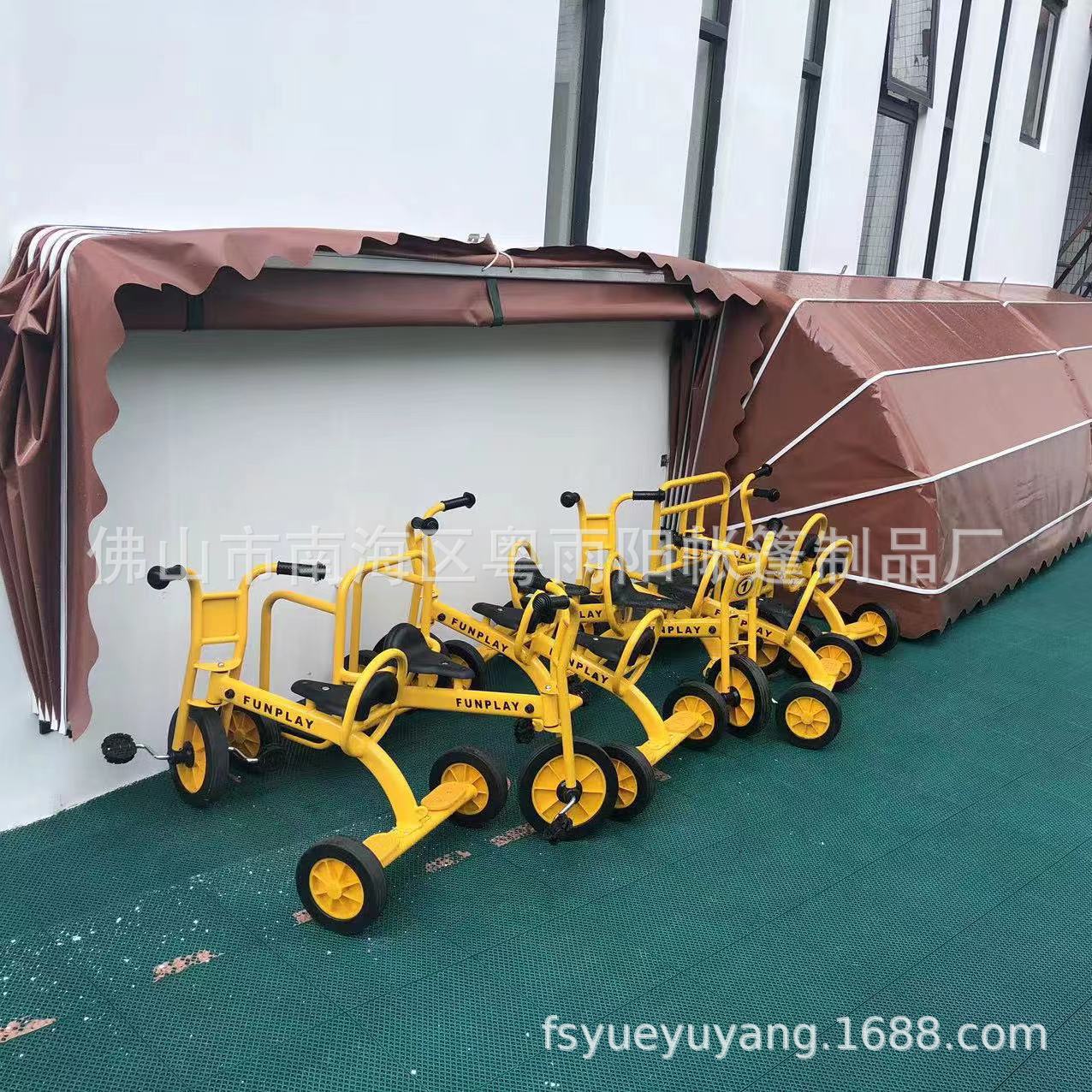 幼儿园户外法式收纳篷靠墙遮阳雨篷自行车体育器材遮阳挡雨防晒篷