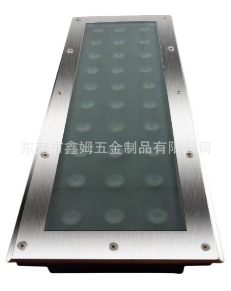 不锈钢304地埋线条灯暖白DMX512七彩36W长条形埋灯led广场埋地灯