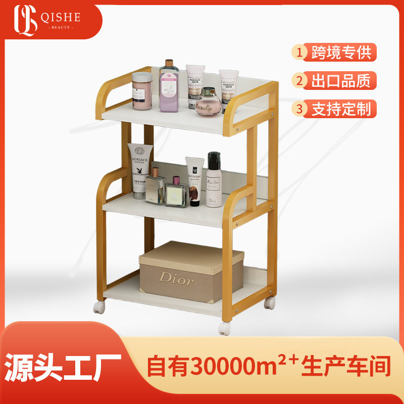 美发店剪发柜美容院工具收纳柜发廊吹风机置物架理发店灯柜小推车