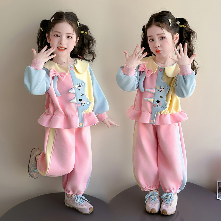 女童女宝宝中小童儿童马卡龙套装