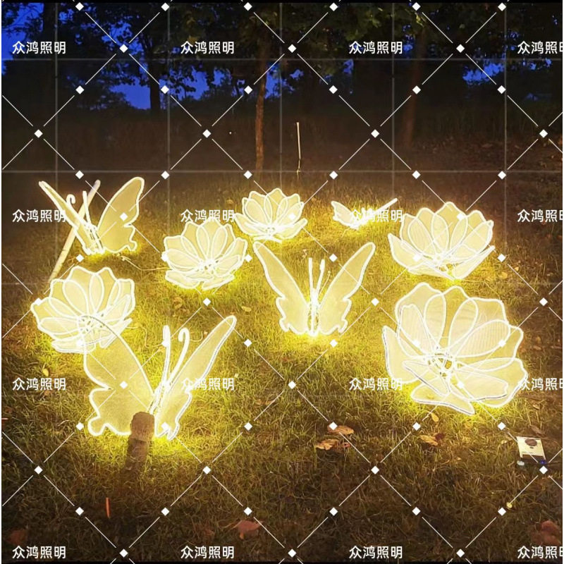 户外LED花朵蝴蝶动物景观灯