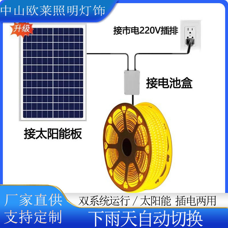 户外防水超亮太阳能LED灯带