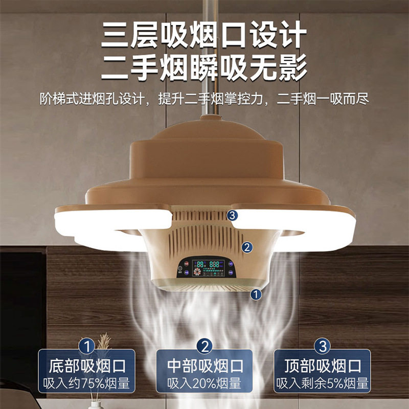 棋牌室智能净化升降吸烟灯