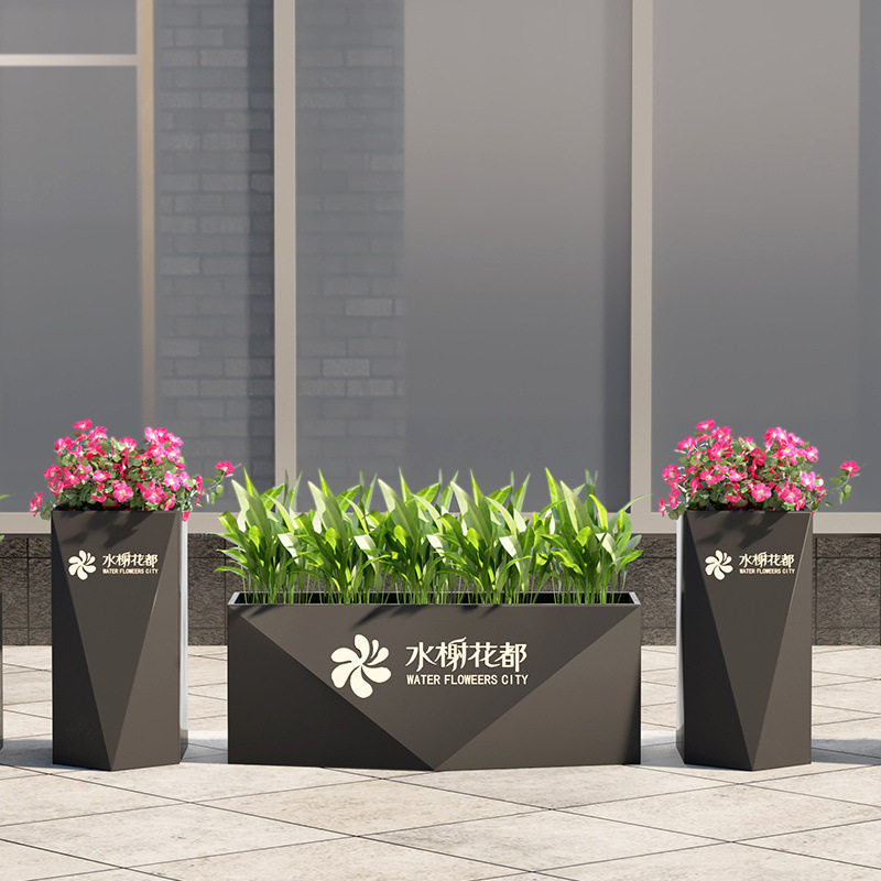 户外不锈钢铁艺花箱隔断
