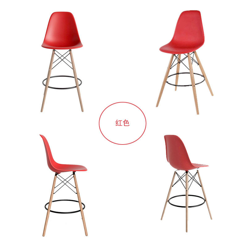 实木吧台凳榉木家用高凳子时尚简约吧台椅客厅经济型吧椅高脚凳子