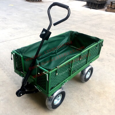 300KG载重网格花园车四轮拖车出口Mesh Garden Cart花园工具拖车