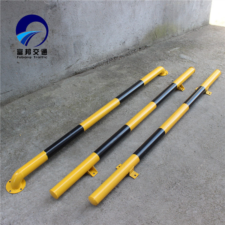 弯管挡车杆2000*76*1.2mm带法兰停车场挡车杆车轮杆