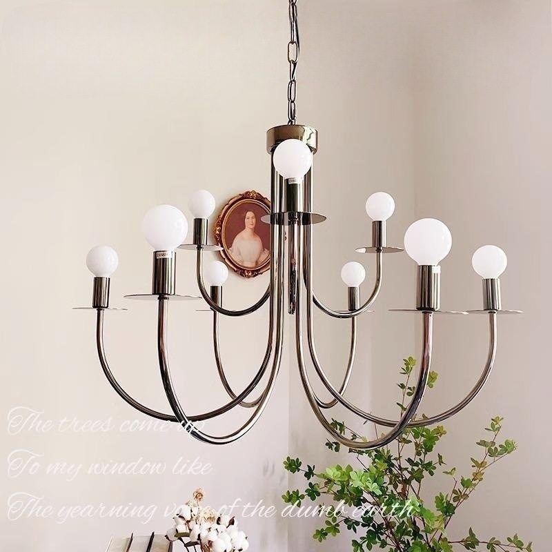 法式工业风复古吊灯北欧设计师款灯餐厅客厅吊灯卧室房间中古灯具