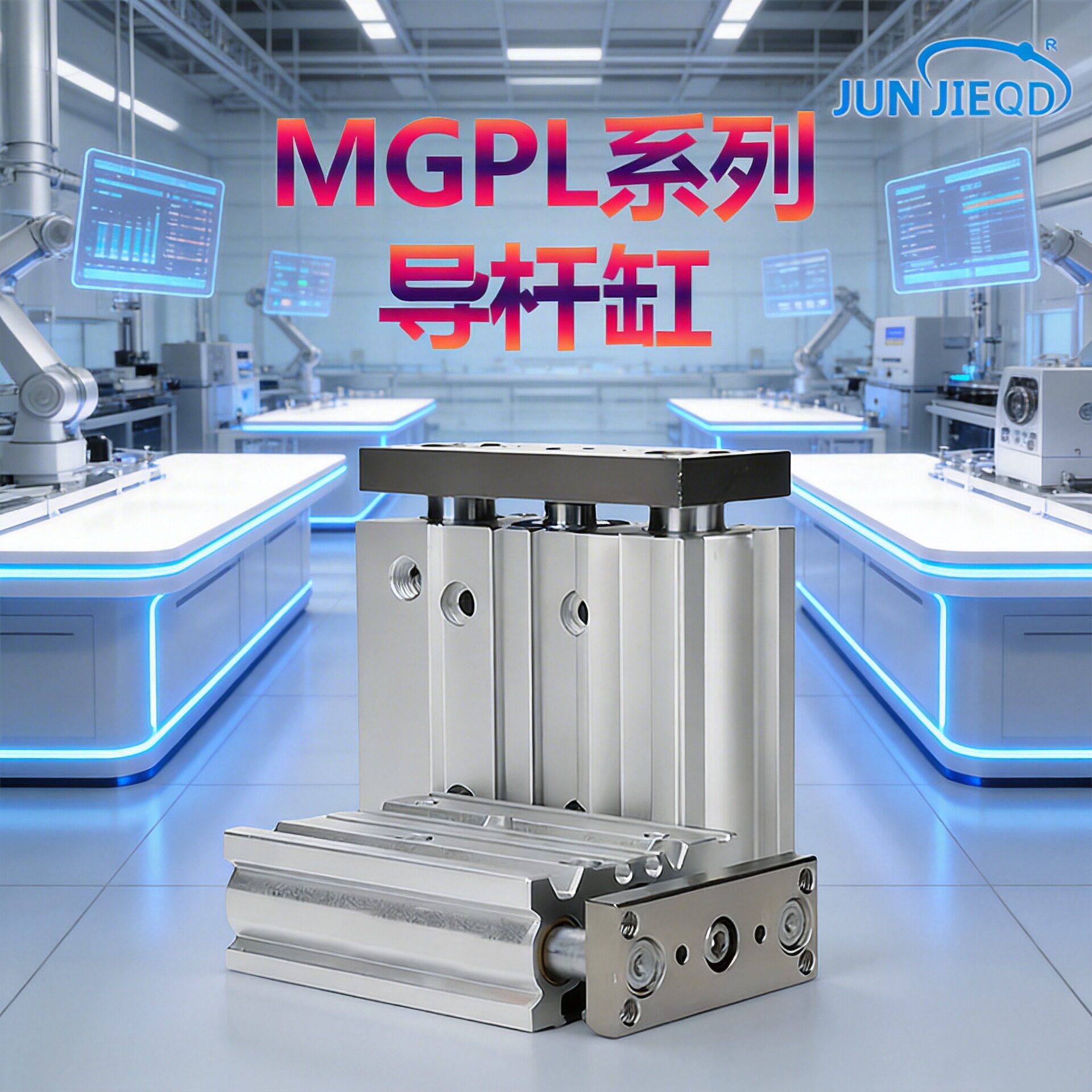 源头工厂MGPL50/16三轴双作用薄型带导杆缸三杆带双杆带导柱气缸