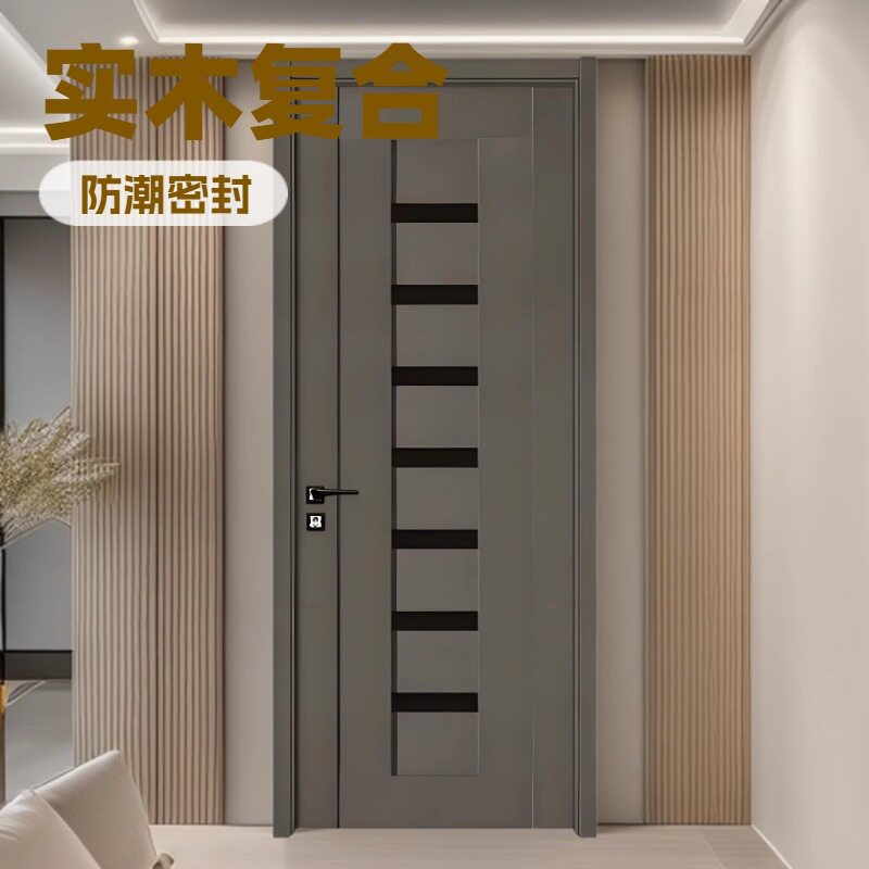 支持外贸供应实木玻璃隔音门