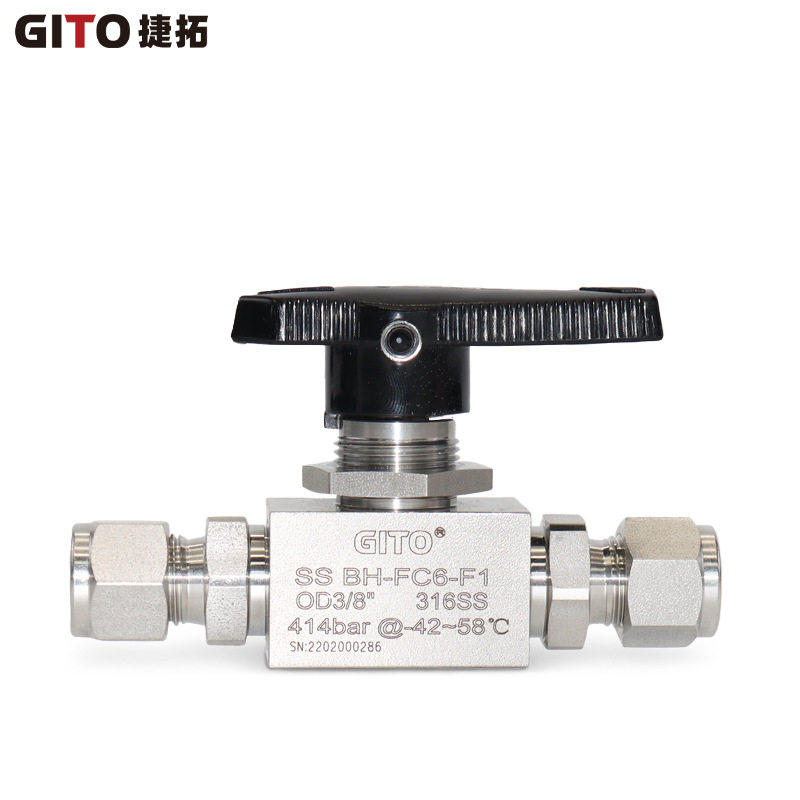 卡套直通球阀不锈钢SS316L高压分体式卡套球阀