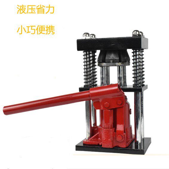 手动压管机小型手动四柱液压扣管机农用高压锁紧接头胶管打药管