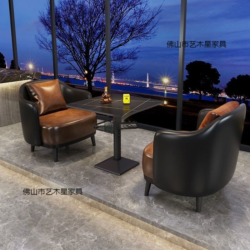 酒吧卡座沙发咖啡店西餐厅桌子清吧音乐餐吧小酒馆餐桌椅组合商用