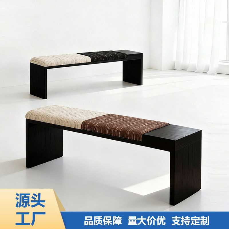 高级设计感轻奢玄关换鞋凳