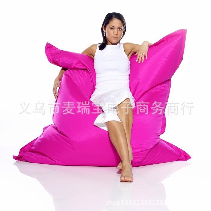 玫红懒人豆袋沙发阳台榻榻米