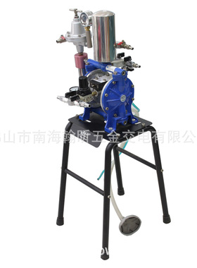 台湾欧维尔带架套装20mm稳压过滤4分气动双隔膜泵油漆泵泵浦AS-15