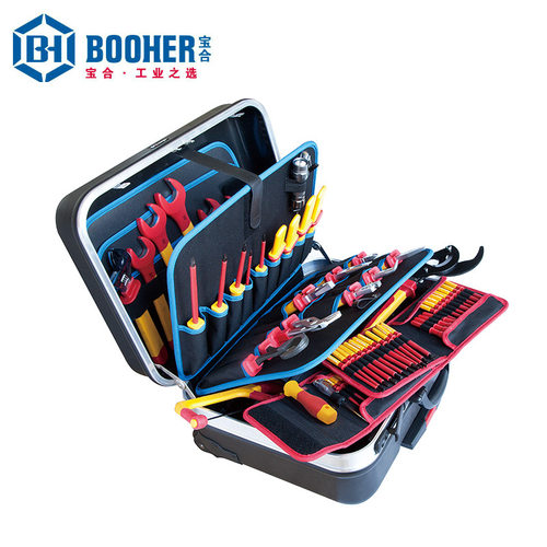 Booher宝合绝缘套装工具BH0200405 116件套绝缘拉杆箱综合工具组