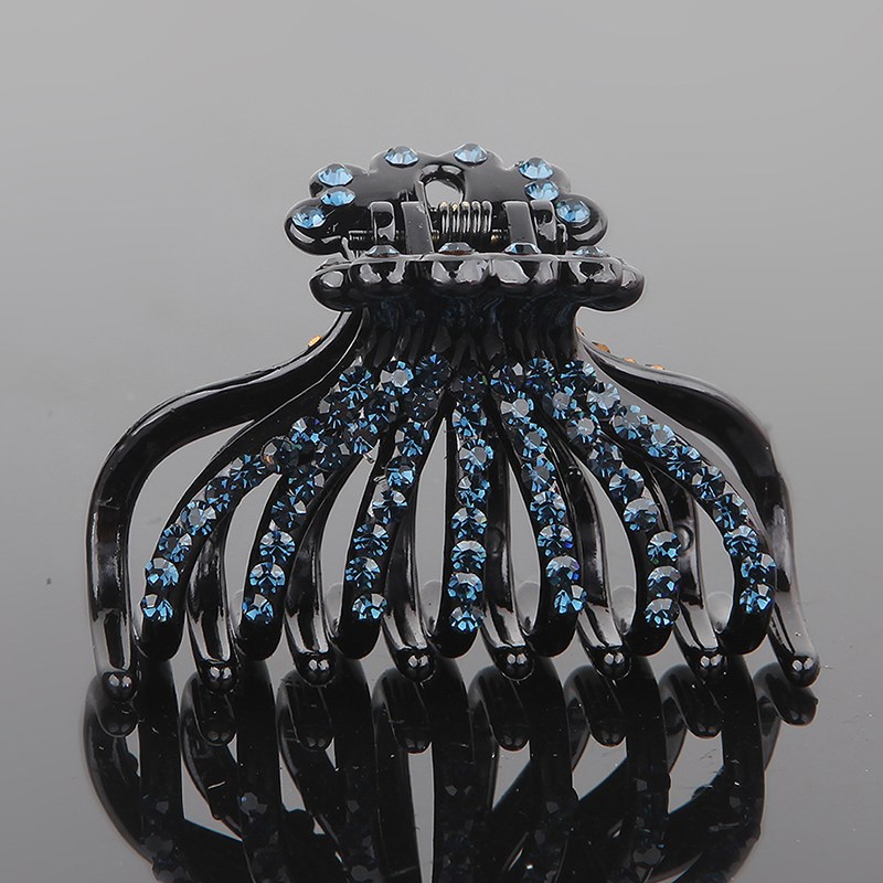 头发夹子抓e夹小号后脑勺水钻盘发爪子网红发卡发抓头饰半发头夹