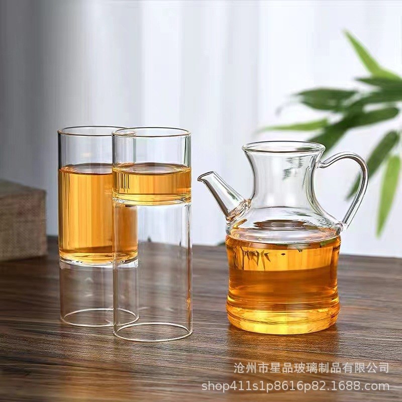 仿宋水经注e玻璃泡茶壶 高硼硅耐高温茶具新中式大容量红茶绿茶壶