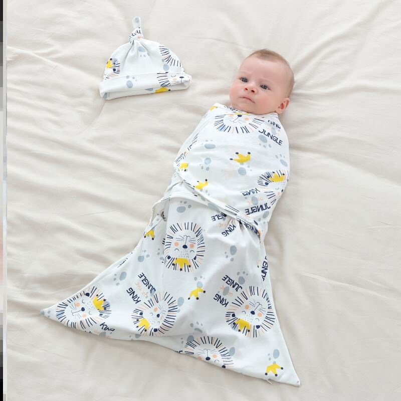新生儿睡袋婴儿襁褓包裹巾防惊跳蚕茧式宝宝睡觉神器四季纯棉