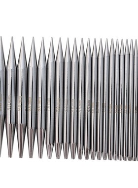 一套13付PU包装 可拆卸环形针套装亮白铝K镀镍毛衣针diy编织工具