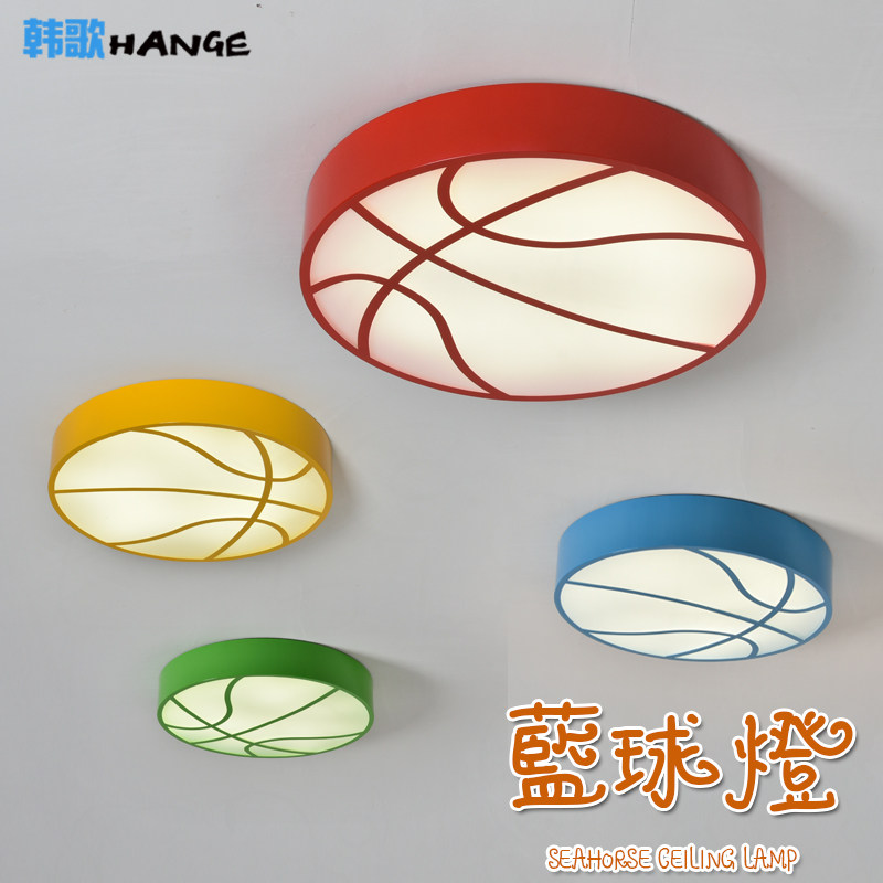简约现代led儿童房灯男生个性创意篮球卧室灯男孩幼儿园吸顶灯具,家装灯饰光源,客厅吸顶灯,淘宝优惠券,粉丝福利购,淘宝优惠卷