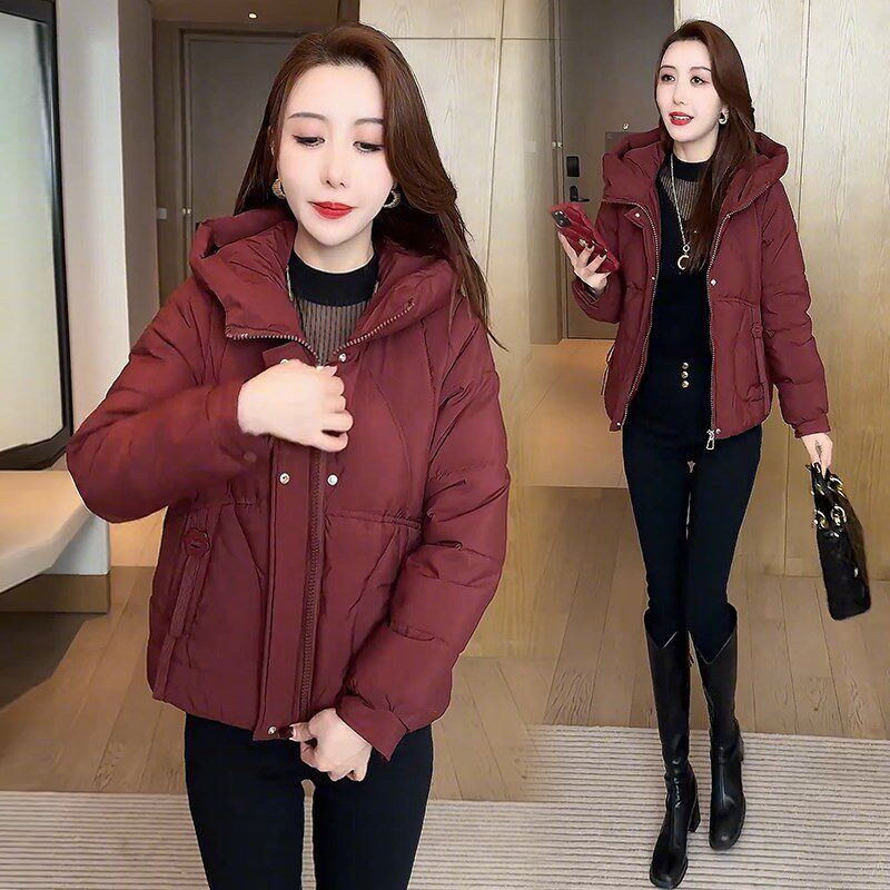 小个子短款棉衣棉服女2025冬季新款爆款时尚洋气加厚连帽棉袄外套