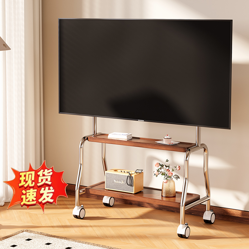 电视机落地支架可移动不锈钢推车客厅卧室43/55/75寸通用挂架182