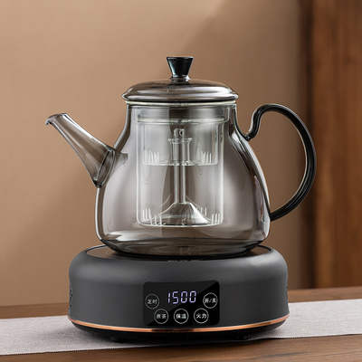 耐高温蒸汽煮茶器大容量玻璃蒸煮一体茶壶养生壶电陶炉煮茶烧水壶