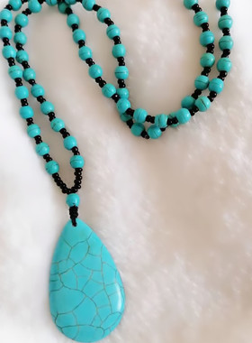 中国民族风项链2021年新款复古毛衣链女长款吊坠挂件配饰