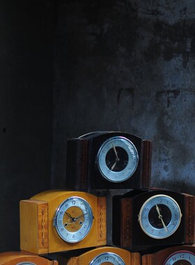 三五牌座钟闹钟机械o发条座钟闹钟老物件收藏西洋T怀旧复古摄影道