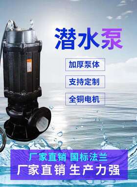 潜水泵JYWQ无堵塞排污泵抽粪泥浆泵工业380V立式污泥污水抽水泵