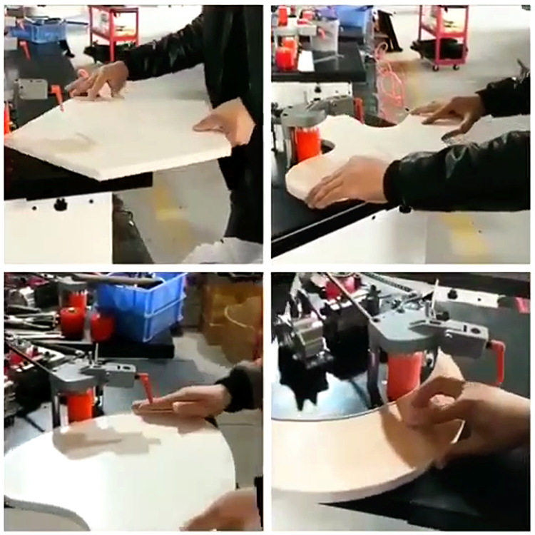 自动开槽颗粒板封边机计米切带U型圆板异型封边机小型便携轻巧