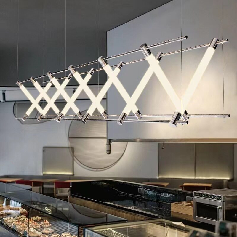 后现代组合餐厅吊灯设计师创意售楼部酒店吧台展厅岛台工程马扎灯