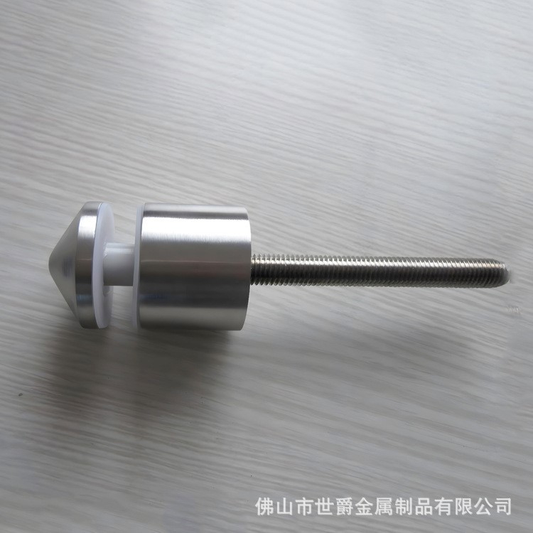 不锈钢实心玻璃钉装饰广告钉螺丝 悬浮楼梯玻璃夹 楼梯侧挂配件图片