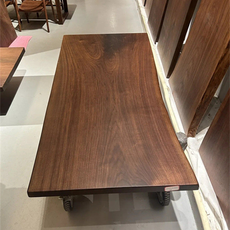 尺寸:175*80*5独板北美黑胡桃大板 自然边