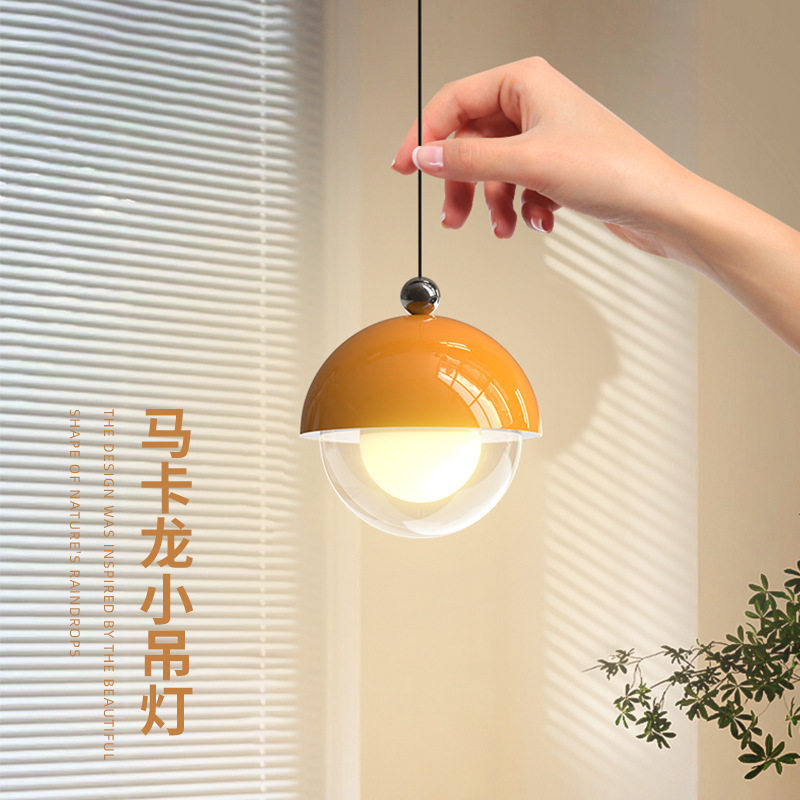 简约现代床头小吊灯新款轻奢卧室餐厅触摸开关可升降高级感吊线灯