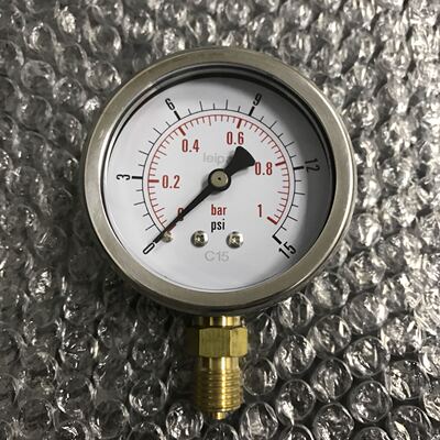 1bar 15psi 压力表 外壳直径前68mm 后62mm 螺纹M14x1.5 径向