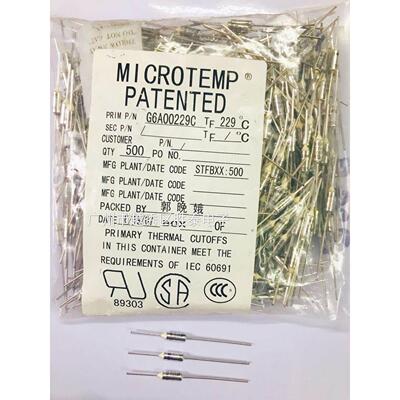 G6A00229C 16A 229℃  250V美国艾默生温度保险丝 MICROTEMP