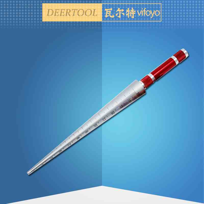 圆锥孔径规塞尺内径尺间隙尺钢直尺不锈钢楔形锥形尺1-6.5/15-30