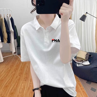 翻领POLO衫 裴乐官方旗舰店正品 新款 菲乐纯棉短袖 T恤女士2025夏季
