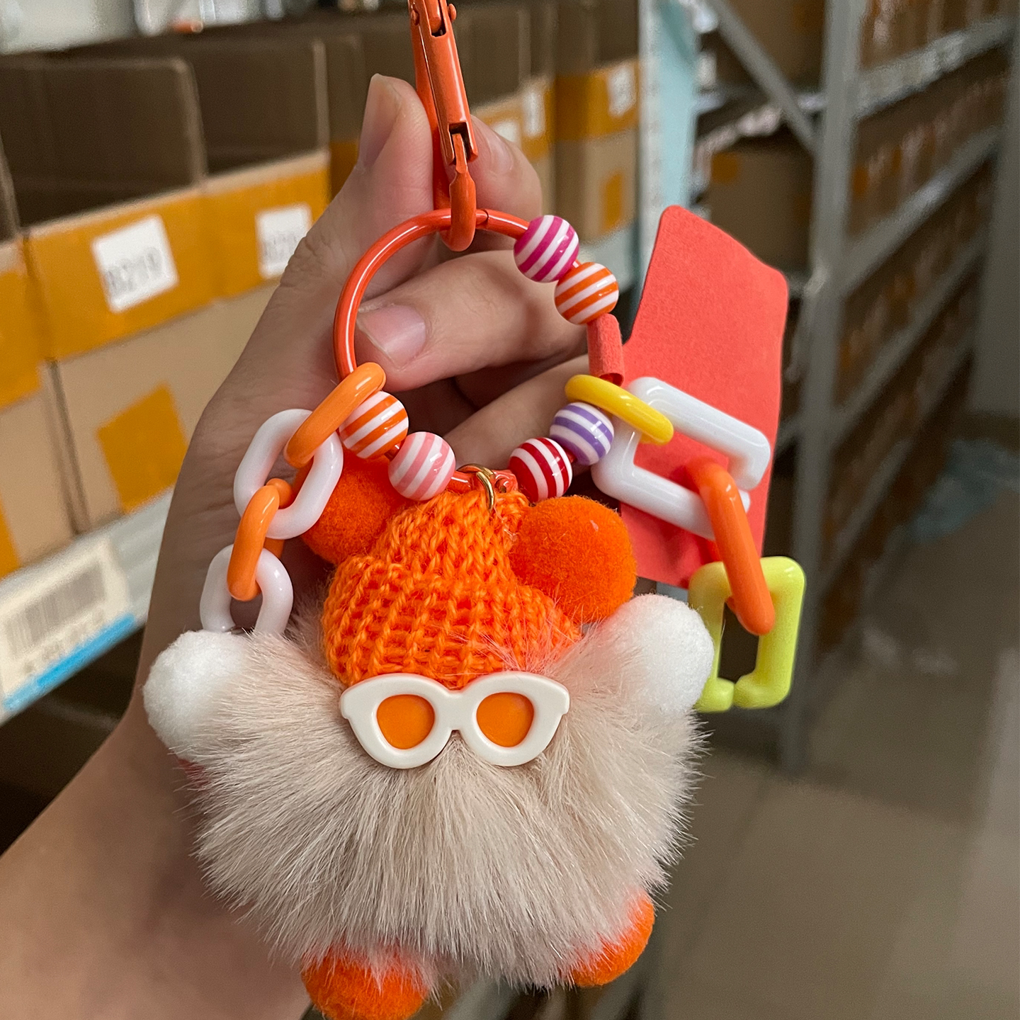 小煤球钥匙扣挂件毛绒可爱卡通毛球包包书包挂饰钥匙链小礼品礼物