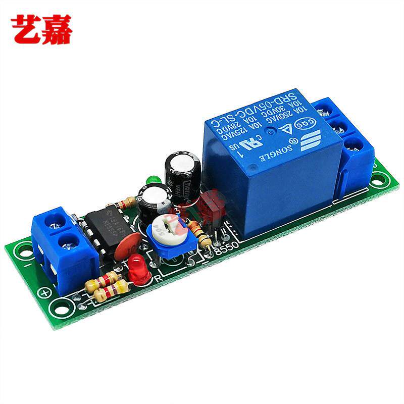 dc5v 12v 24v延时接通继电器模块0-60秒可调延迟断开闭合启动模块