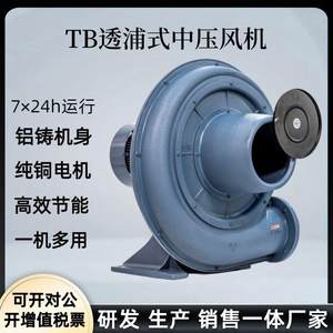 TB150-7.5茶叶机械配套吸料吹风除尘中压风机5.5KW防爆型鼓风机