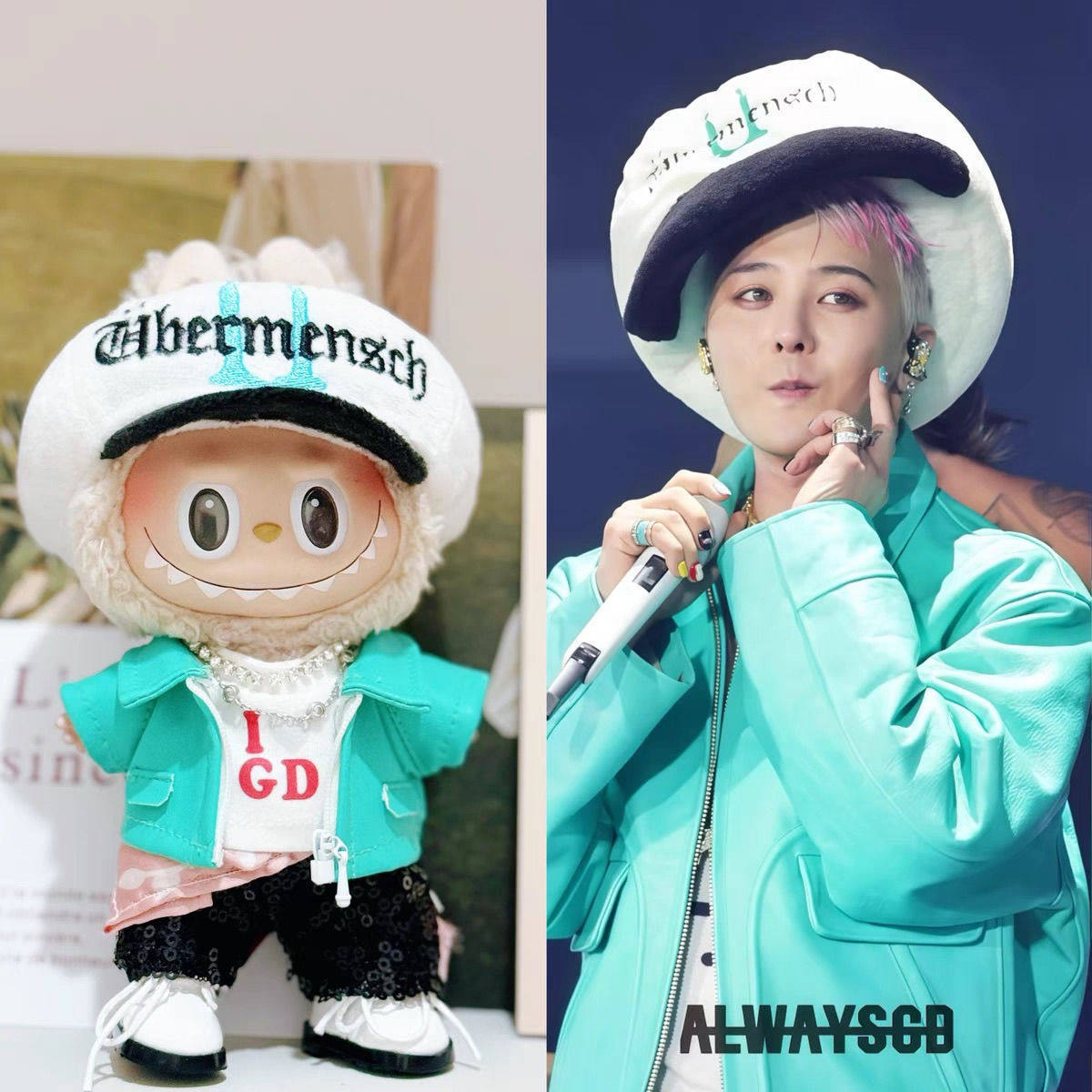 拉不不周边心动盲盒毛绒娃衣labubu17cm搪胶衣服娃衣拉布布娃衣图片