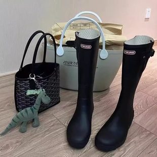 外穿防水水鞋 套鞋 马丁靴水鞋 时尚 高筒女防滑防水网红 雨鞋 女长筒款