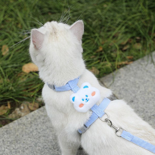 猫咪翅膀牵引绳防走挣脱调节专用幼猫外出宠物背带宠物狗用品